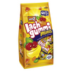 Tüte mit nimm2 Lachgummi Minis in verschiedenen Fruchtformen und Geschmacksrichtungen.