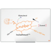 Whiteboard mit Skizze, InvisaMount™-System und Beschriftungen in orange und schwarz.