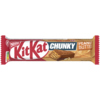 Schokoriegel mit Erdnusscreme in einer Verpackung mit dem Aufdruck "KitKat Chunky Peanut Butter".
