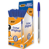BIC Kugelschreiber Cristal Original in Verpackung mit 50 blauen Stiften.