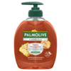 Flüssigseife in pumpbarer Flasche mit Propolis-Extrakt und orangefarbener Verpackung.