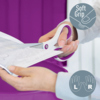 Leitz Universalschere WOW asymmetrisch, Langauge 205 mm violett Produktbild pa_ohnedeko_1 S