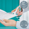 Leitz Universalschere WOW asymmetrisch, Langauge 205 mm eisblau Produktbild pa_ohnedeko_1 S