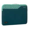 Grüne Targus Notebookhülle Pulse EcoSmart® Sleeve für Laptops bis 14 Zoll in seitlicher Ansicht.