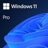 Windows 11 Pro Produktabbildung mit stylisiertem Hintergrund in Blau und Logo-Symbol.
