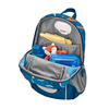 Kindergartenrucksack MAXI Dragon Milo mit Sicht auf das Innere und eingelegten Gegenständen.