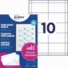 Einsteckschild-Set mit 10 perforierten Blanko-Vorlagen in einem Verpackungsdesign.