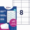 Paket mit 8 perforierten Einsteckschildern für Namensschilder, 90 x 60 mm groß.