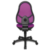 Violettes Kinderdrehstuhl-Design mit ergonomischer Rückenlehne und beweglicher Sitzfläche.