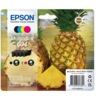 Epson Tintenpatrone 604 Multipack mit schwarzen, cyan, magenta und gelben Kartuschen.