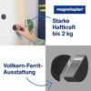 Schwarzer Magnet mit Vollkern-Ferrit-Ausstattung, geeignet für Tafeln mit starker Haftkraft.