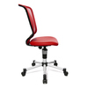 Kinderdrehstuhl in Rot mit ergonomischer Rückenlehne und verstellbarem Sitz.