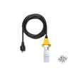 Lampenfassung mit 5 m Kabel und gelbem Stecker für Herrnhuter Sterne im Außenbereich.