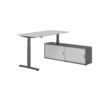 Hammerbacher Schreibtischkombination XMST16 Farbe der Tischplatte grau Farbe des Korpus graphit Farbe des Gestells graphit grau Produktbild pa_produktabbildung_1 S