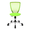 Grüner Kinderdrehstuhl mit ergonomischer Netzrückenlehne und verstellbarem Sitz.