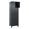 C+P Schließfachschrank Evolo PLUS mit Standfuß 8 Fächer schwarzgrau schwarzgrau Produktbild pa_produktabbildung_2 S