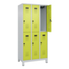 C+P Kleiderspind Evolo PLUS mit Standfuß 900 x 1.950 x 500 mm (B x H x T) lichtgrau clowngrün Produktbild pa_produktabbildung_2 S