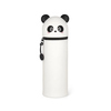 Rundes Schlampermäppchen in Form eines Pandas mit Reißverschluss.