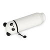 Weißes Schlampermäppchen in Pandadesign mit Zip-Verschluss und Gesichtsdetails.