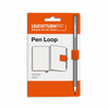 Oranger Stiftehalter Pen Loop für Notizbücher, mit einer Bleistiftabbildung auf der Verpackung.