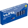 Verpackung mit 10 Varta Alkaline INDUSTRIAL PRO AAA Batterien in blauer Box.