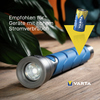 Taschenlampe mit Varta Batterie, empfohlen für Geräte mit hohem Stromverbrauch.