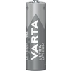Varta Ultra Lithium AA-Batterie in silberner Farbe mit Plus- und Minuszeichen.