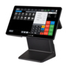 Registrierkasse mit Touchscreen und Standfuß, geeignet für Handel und Gastronomie.