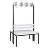 C+P Umkleidebank Solid Kunststoff 1.000 x 1.716 x 770 mm (B x H x T) ohne Schuhrost 8 Doppelhaken Produktbild pa_produktabbildung_1 S