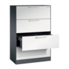 C+P Hängeregistraturschrank Asisto 800 x 1.310 x 435 mm (B x H x T) 2-bahnig schwarzgrau lichtgrau Produktbild pa_produktabbildung_2 S