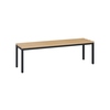 C+P Umkleidebank aus Holz mit stabilen Stahlrohren, 1.500 x 450 x 358 mm, ohne Schuhrost.