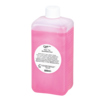 Rosa Waschlotion in einer durchsichtigen Flasche mit weißem Deckel, 500 ml.