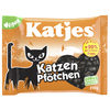 Katjes Katzen Pfötchen in veganer 210 g Packung mit orange-lichem Design und Katzenmotiv.