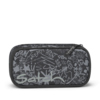 Schwarzes Schlampermäppchen mit Graffiti-Design und Reißverschluss.