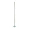 Standleuchte aus Aluminium und Stahl mit quadratischem Standfuß und dimmbarem LED-Licht.