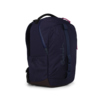 Satch Schulrucksack in Urban Pink Blue, seitliche Ansicht mit Fächern und Tragegriff.