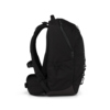 Schulrucksack Satch con:next in Urban Black, seitliche Ansicht mit sportlichem Design.