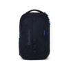 Schulrucksack in dunklem Blau mit sportlichem Design und mehreren Fächern.