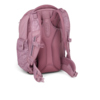 Schulrucksack in Rosa mit minimalistischer Gestaltung und erweiterbarem Volumen.