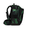 Seitenansicht eines Satch Schulrucksacks Match Plus in Seismic Green mit sportlichem Design.
