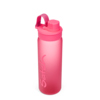 Sport-Trinkflasche in pink mit Schraubverschluss und Henkel.