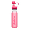 Satch Trinkflasche in pink mit abnehmbarem Deckel und integriertem Tragegriff.