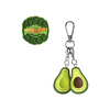 Rucksack-Zubehör-Set mit Avocado-Anhänger und Patch mit dem Schriftzug "Avoca Bros".