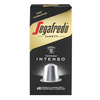 Schwarze Verpackung mit silberner Kapsel für Segafredo Zanetti Espressokapseln Intenso.
