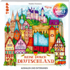 Malbuch mit bunten Illustrationen von Sehenswürdigkeiten Deutschlands auf dem Cover.