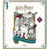 Malbuch mit Illustrationen aus der Harry-Potter-Welt und gold-glänzenden Highlights.