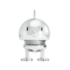 HOPTIMIST Dekorationsfigur Bumble S in chrome mit runder Form und standhaften Beinen.