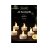 LED-Teelichter in einem Set von sechs, mit flackerndem Licht und klassischer Teelicht-Optik.