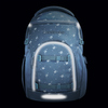 Schulrucksack COOCAZOO BYTE in blauer Farbe mit floralem Muster und reflektierenden Details.
