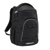 Schulrucksack COOCAZOO BYTE in Schwarz mit mehreren Fächern und reflektierenden Elementen.